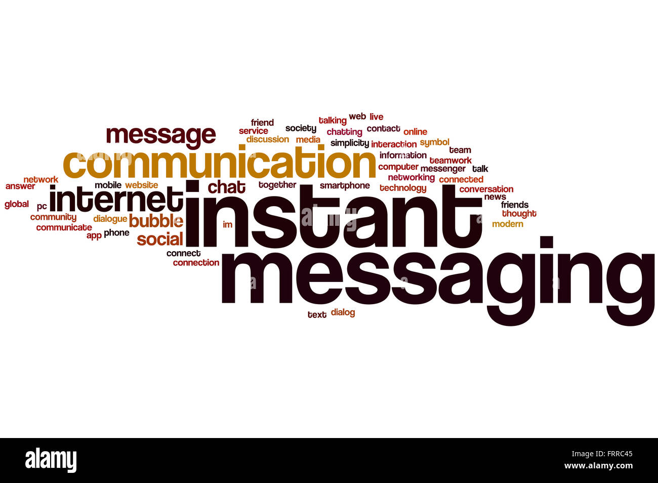 Instant messaging concept word cloud background Stock Photo