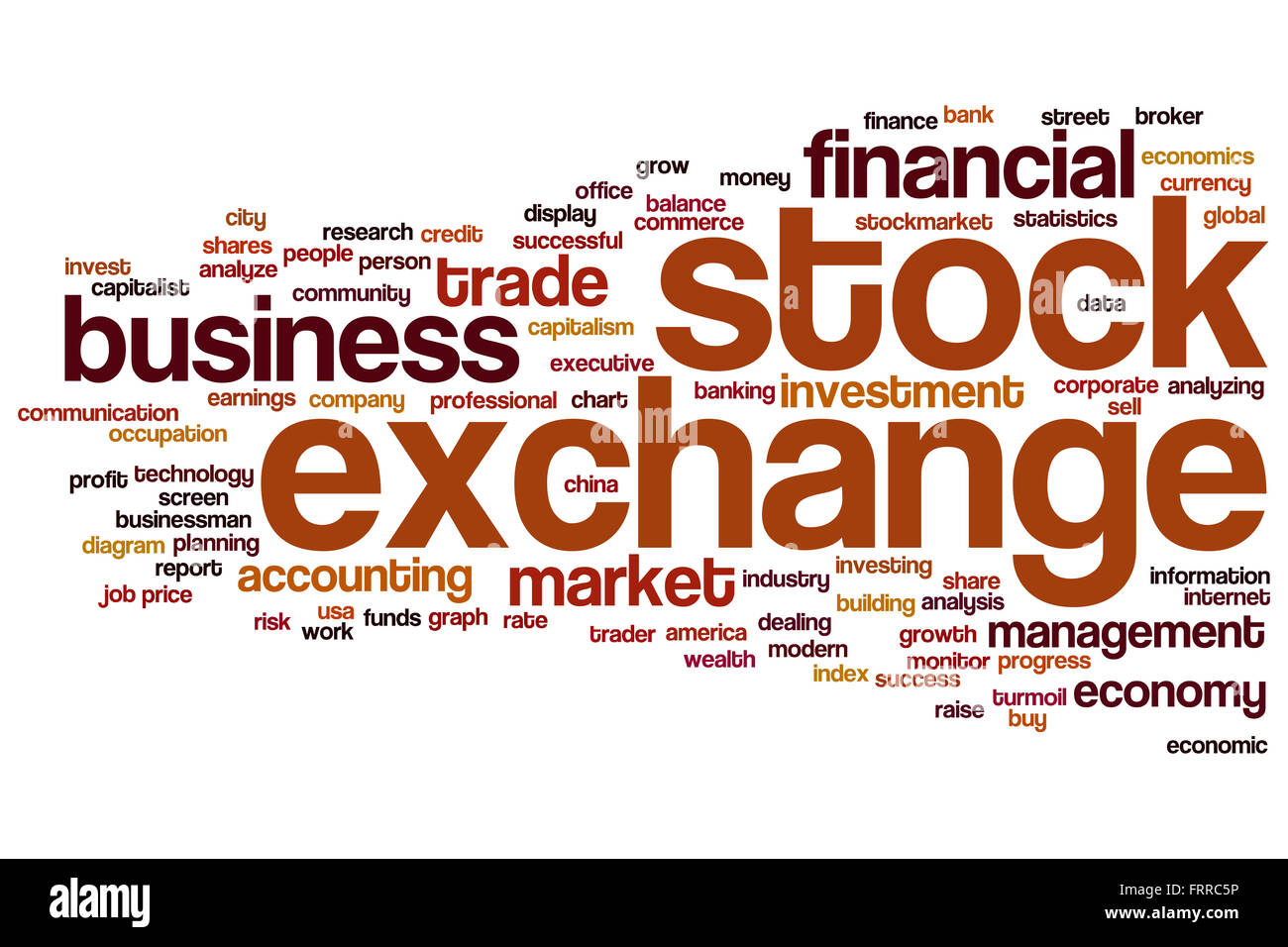 Stock exchange concept word cloud background Stock Photo Alamy