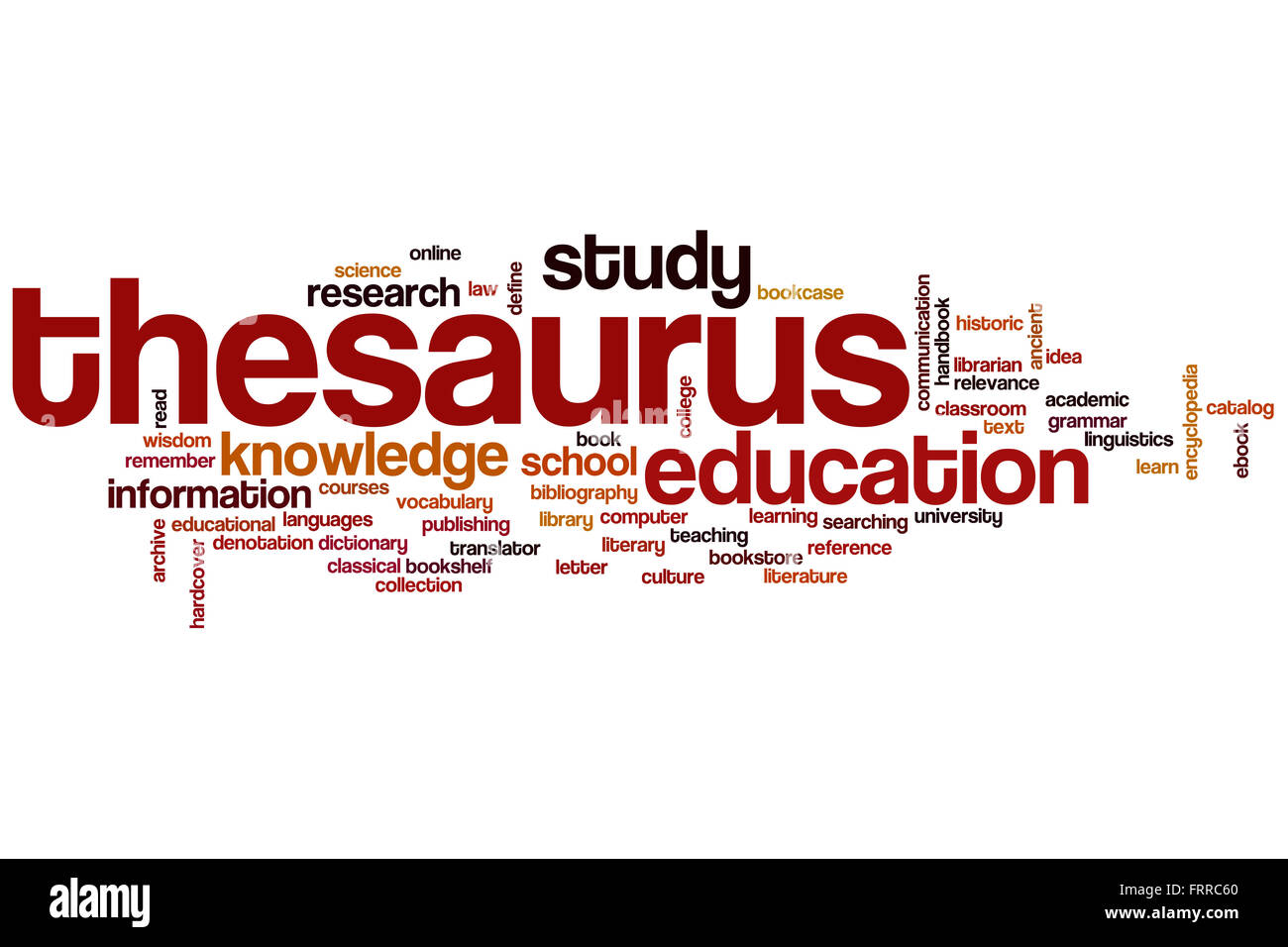 Thesaurus concept word cloud background Stock Photo