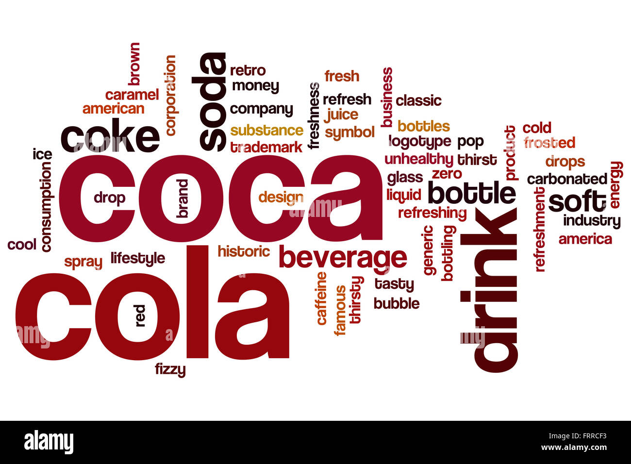 Coca Cola concept word cloud background Stock Photo Alamy