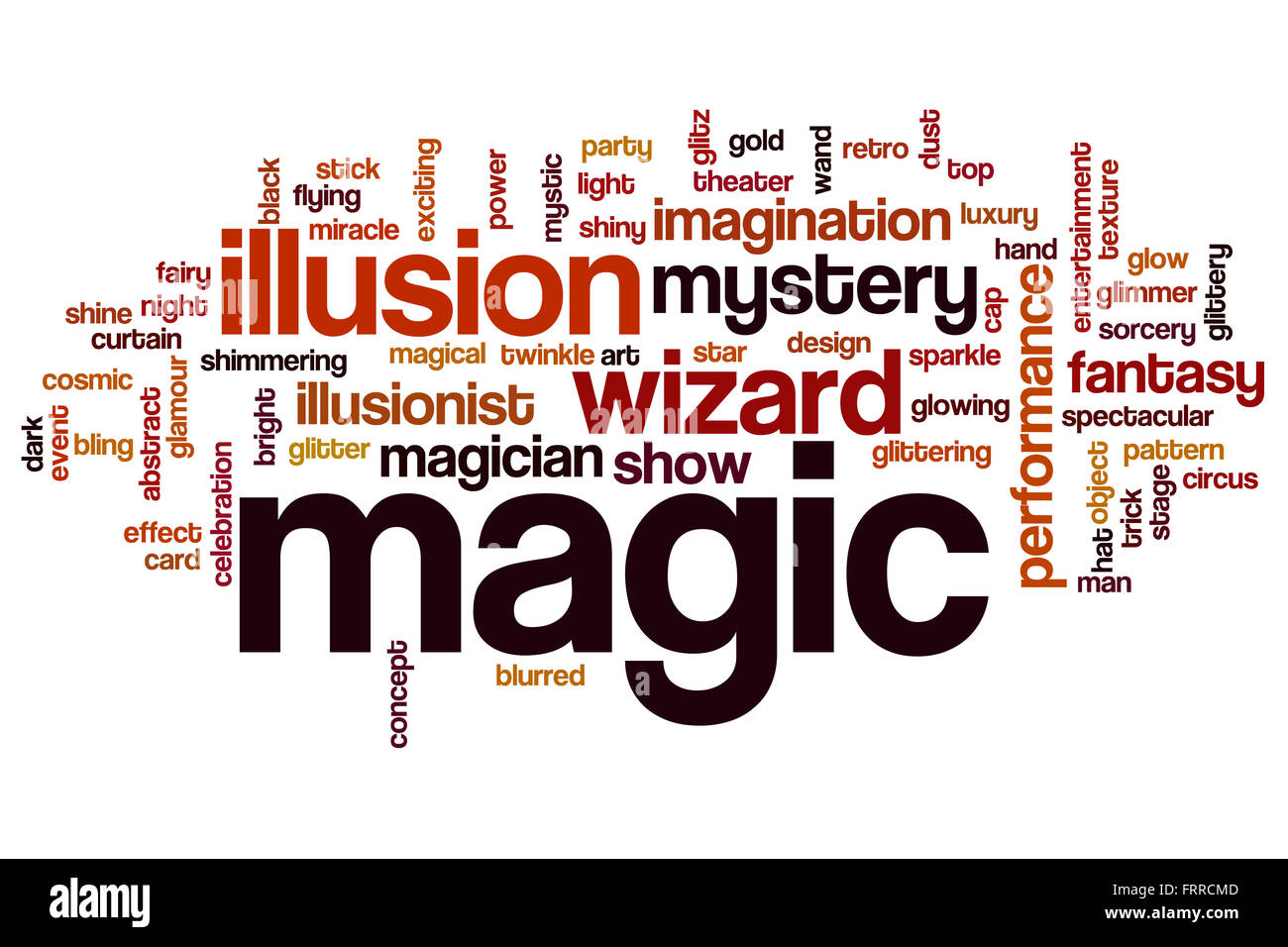 Magic Word Cloud Concept With Wizard Mystery Related Tags Stock Photo 