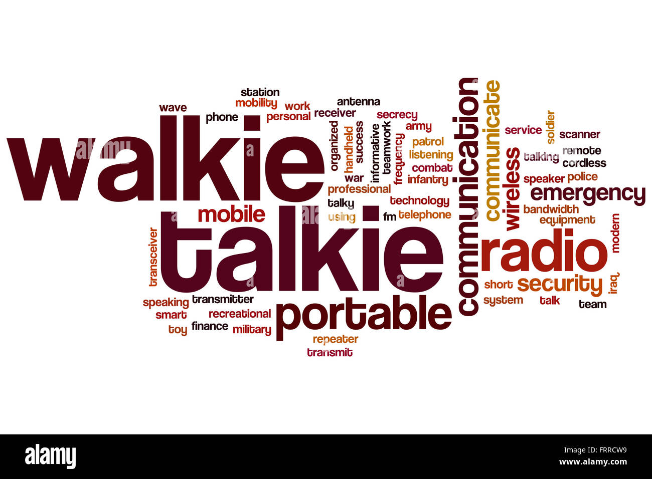 Walkie talkie word cloud concept with portable communication related tags  Stock Photo - Alamy