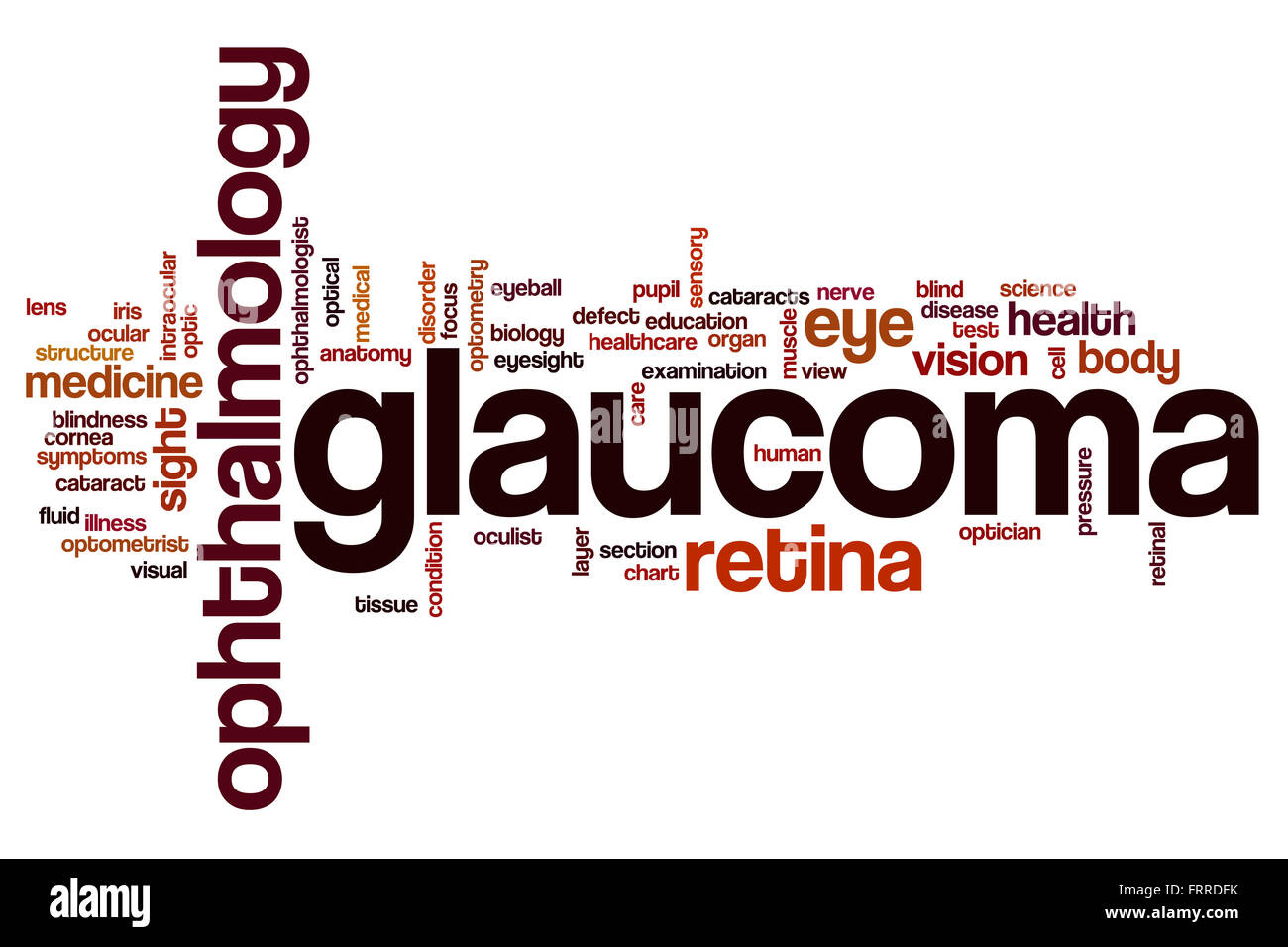 Glaucoma word cloud concept Stock Photo