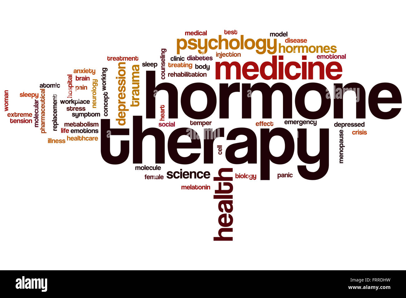 Hormone therapy word cloud concept Stock Photo