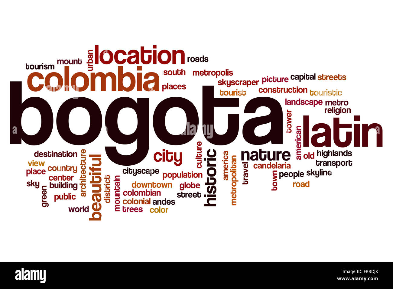Bogota word cloud concept Stock Photo