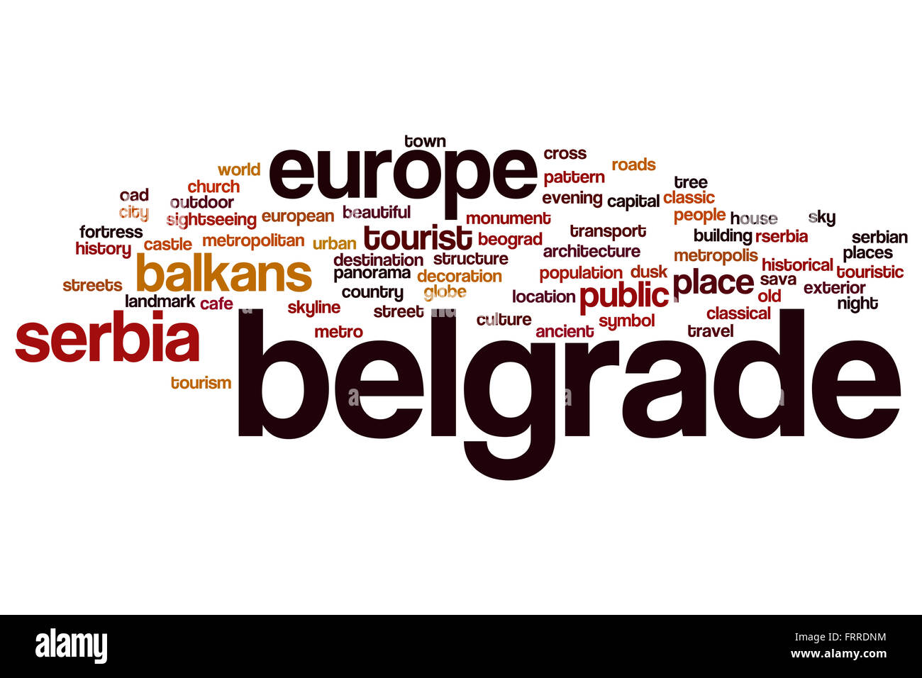 Belgrade word cloud concept Stock Photo
