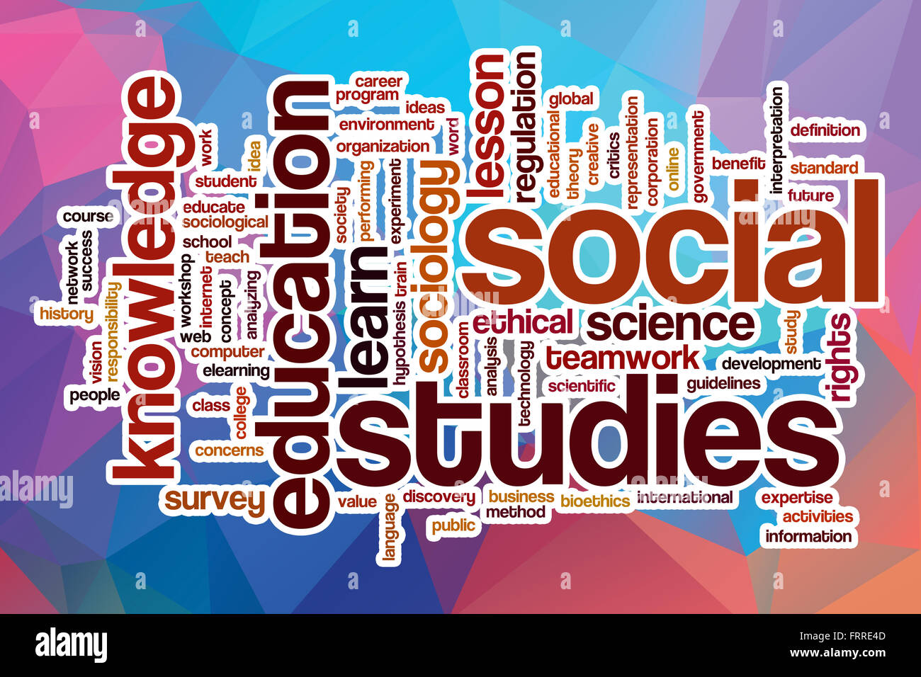 Social studies word cloud concept with abstract background Stock Photo -  Alamy