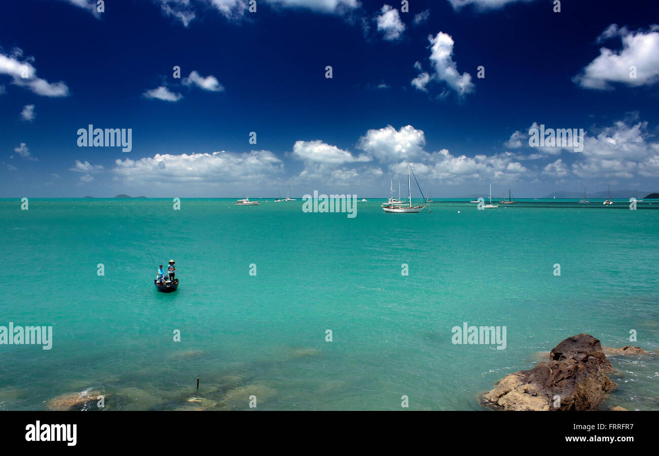 fishing at Airlie beach, great barrier reef, australia Stock Photo