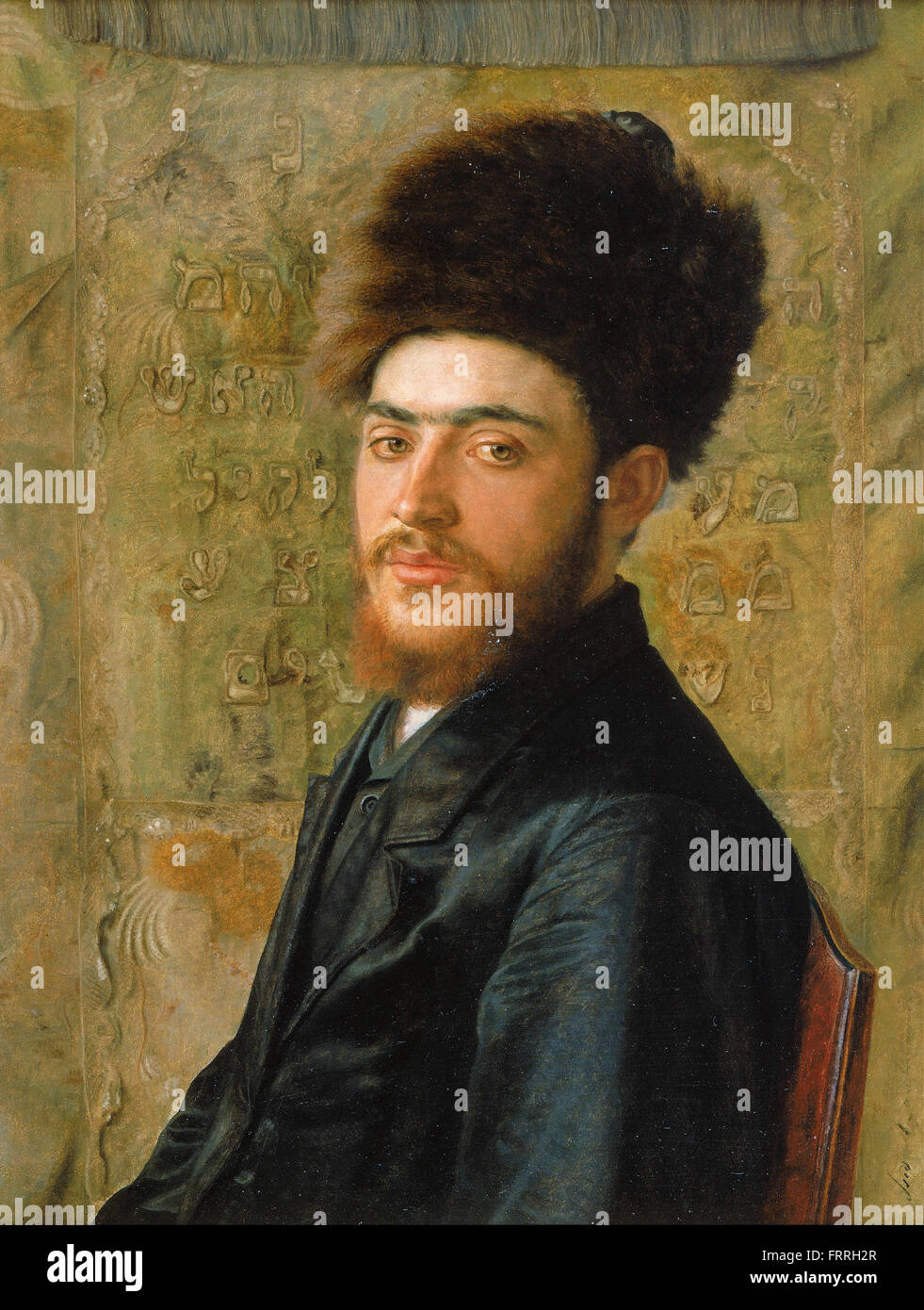 Isidor Kaufmann - Man With Fur Hat Stock Photo