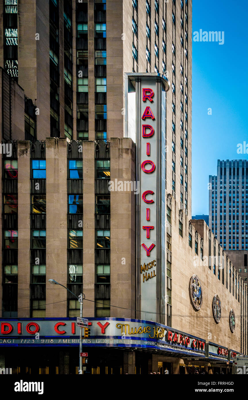 Radio City Music Hall building, New York city, USA. Stock Photo