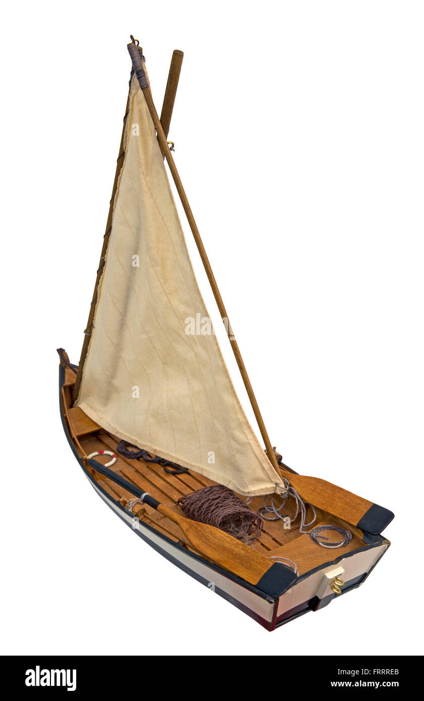 Wooden sailboat Stock Photo