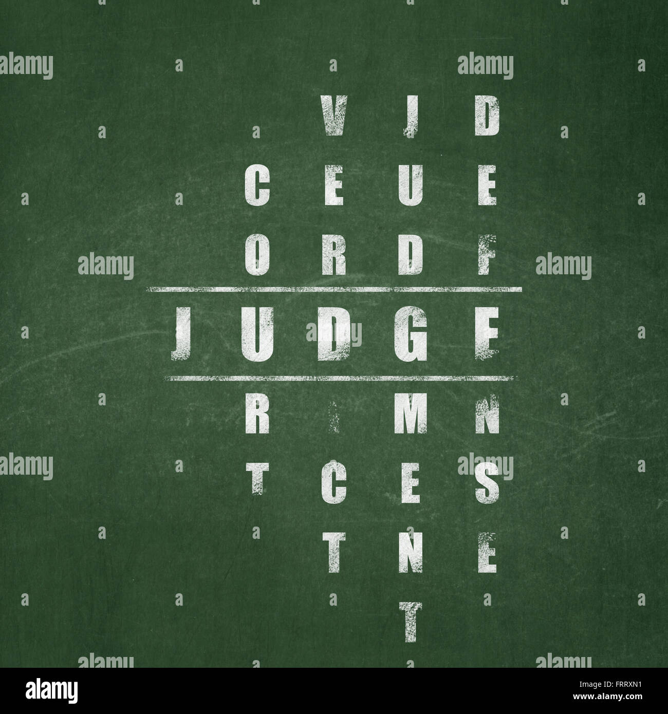 Law concept Judge in Crossword Puzzle Stock Photo Alamy