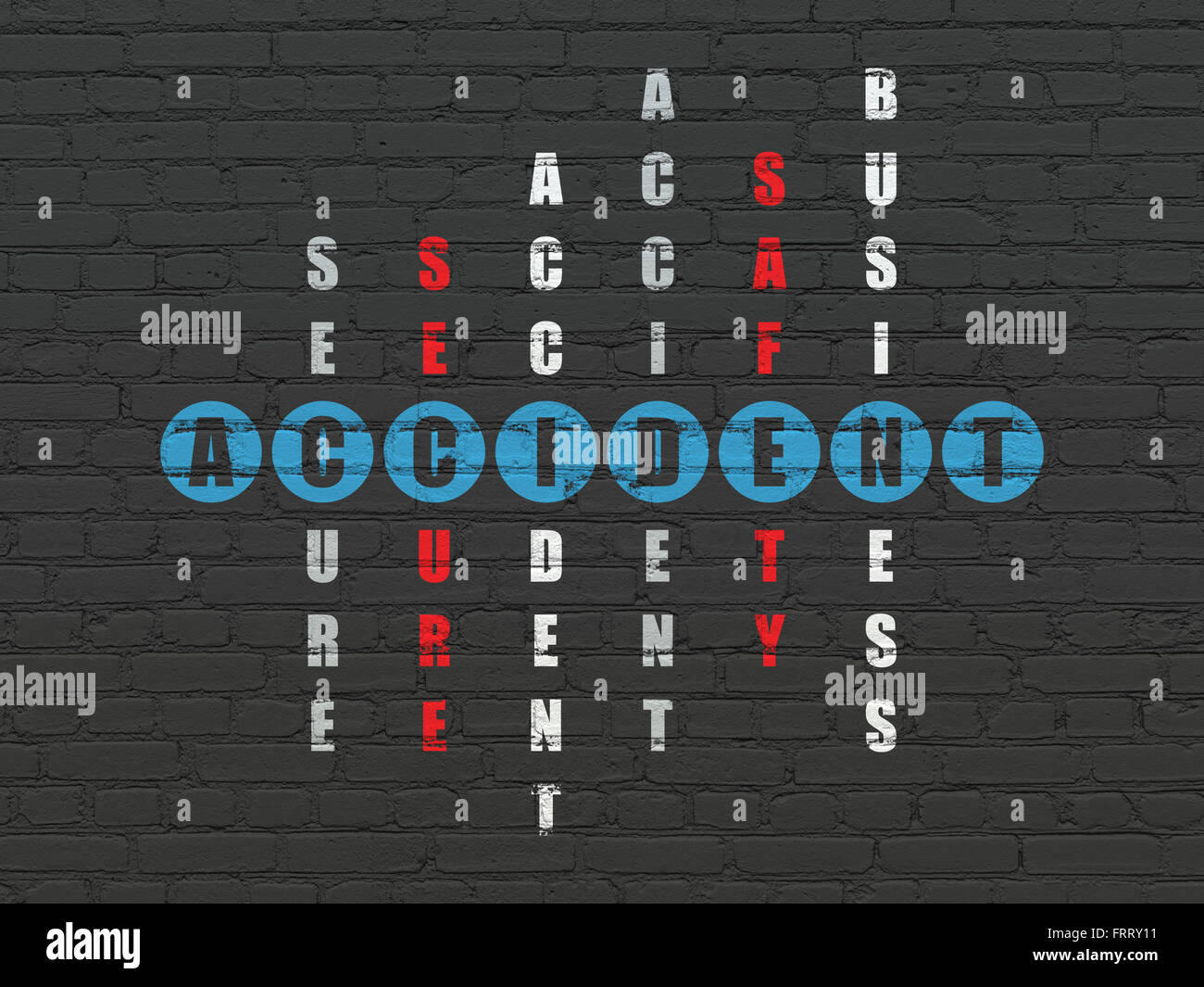 Insurance concept: Accident in Crossword Puzzle Stock Photo Alamy