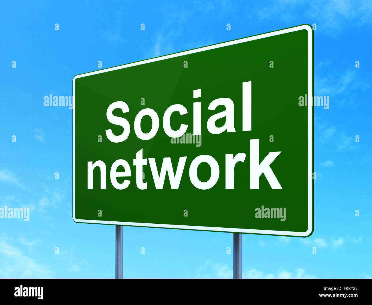 Social network concept: Social Network on road sign background Stock ...
