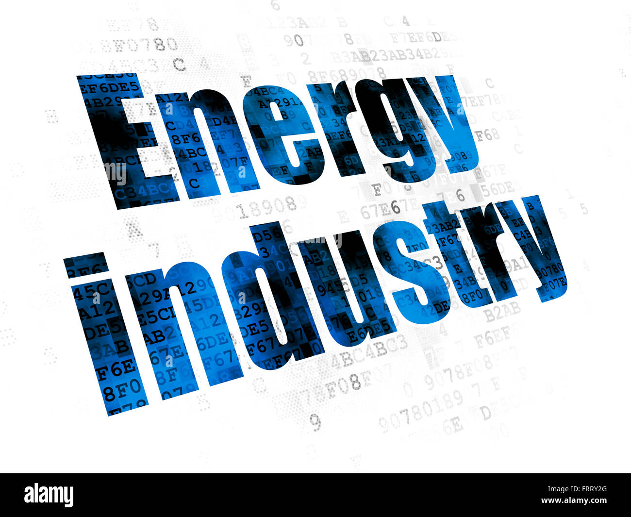 Manufacuring concept: Energy Industry on Digital background Stock Photo