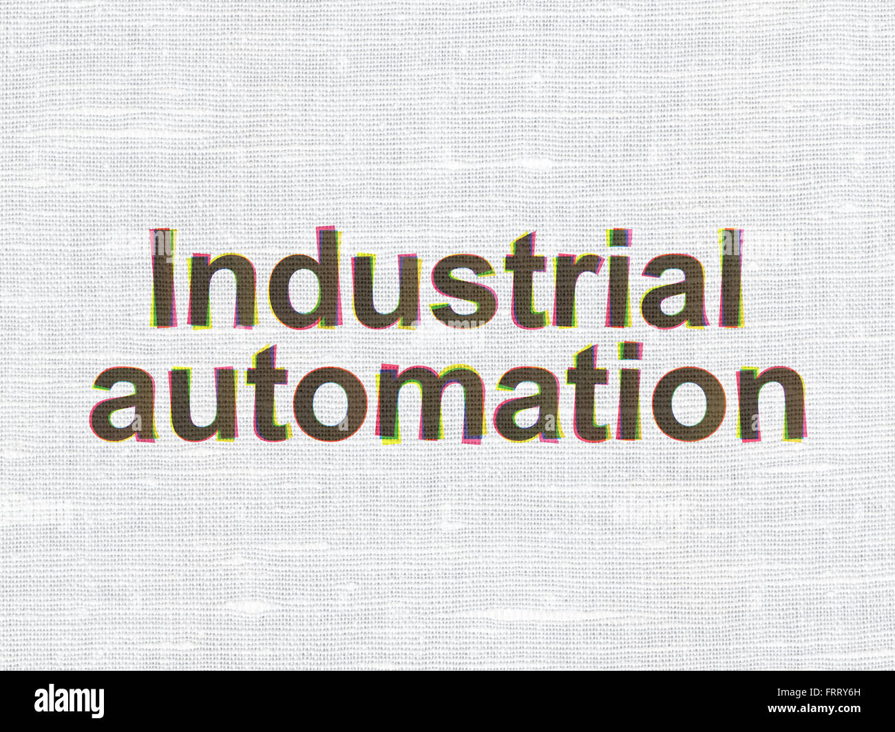 Industry concept: Industrial Automation on fabric texture background ...