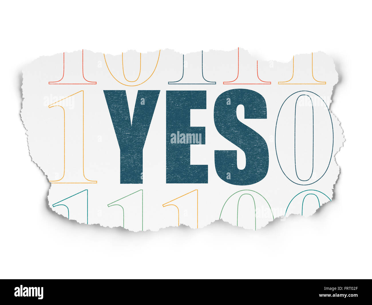 Business concept: Yes on Torn Paper background Stock Photo - Alamy