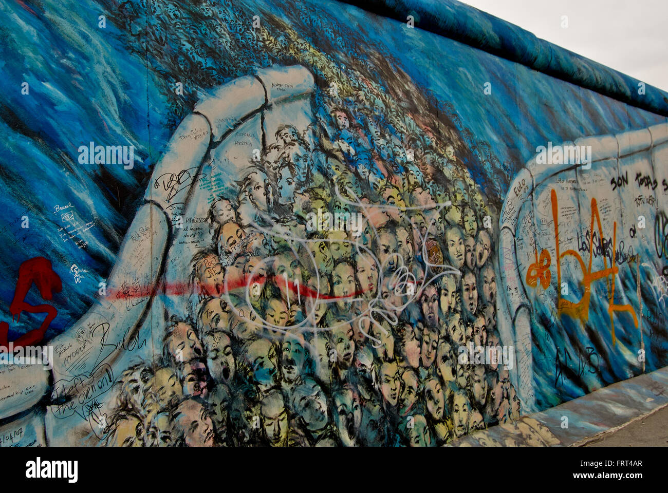 The Berlin Wall (German: Berliner Mauer) was a barrier that divided Berlin from 1961 to 1989.Constructed by the German Democrati Stock Photo