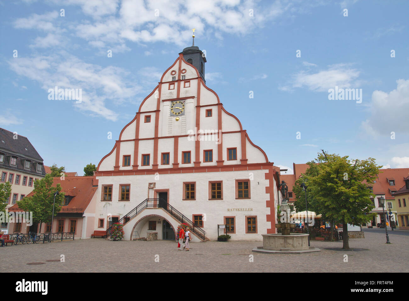 Rathaus (town hall) in Grimma, Saxony, Germany Stock Photo