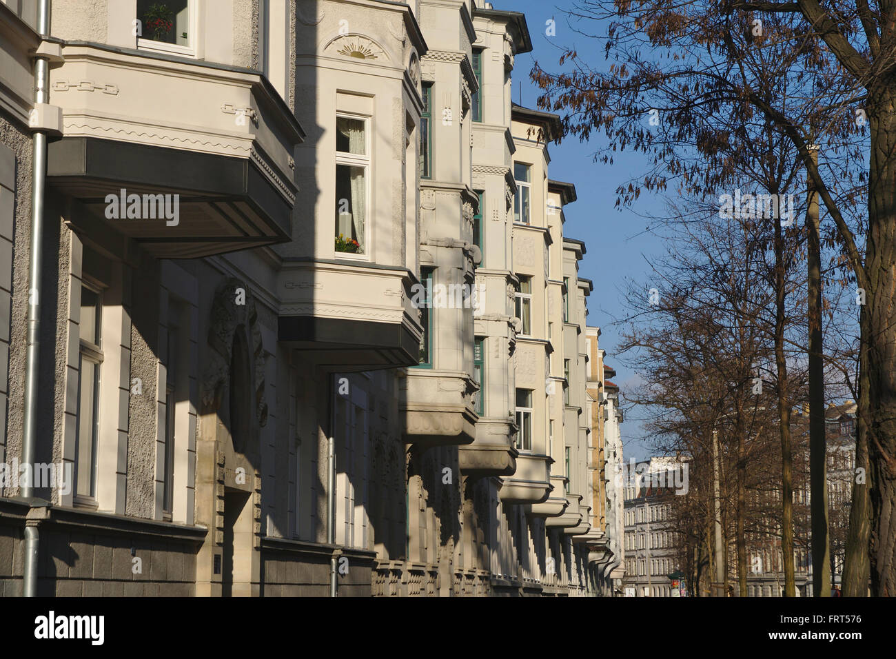 Leipzig, houses in Brockhausstraße, Schleussig, Germany Stock Photo Alamy