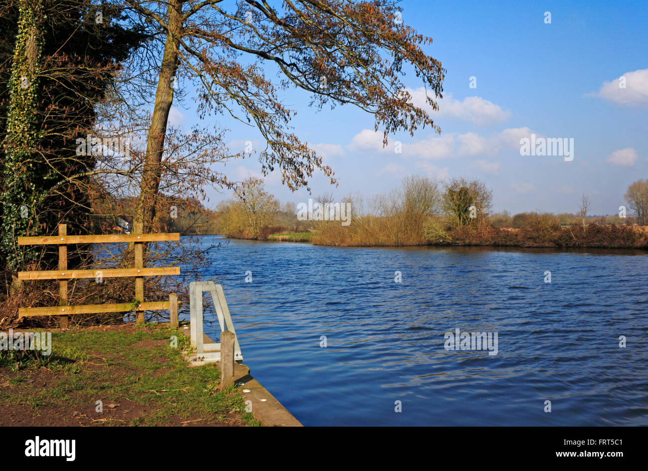 A view of the River Yare on the Norfolk Broads at Bramerton, near