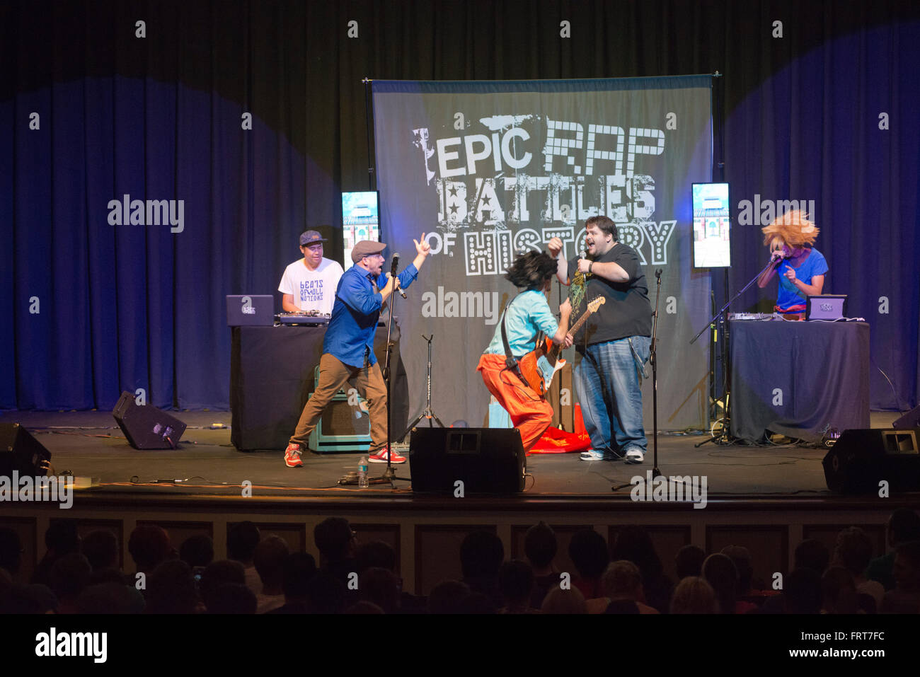 Emporia, Kansas, USA 2nd September, 2015 Epic Rap Battle performs at  Emporia State University Credit: Mark Reinstein Stock Photo - Alamy