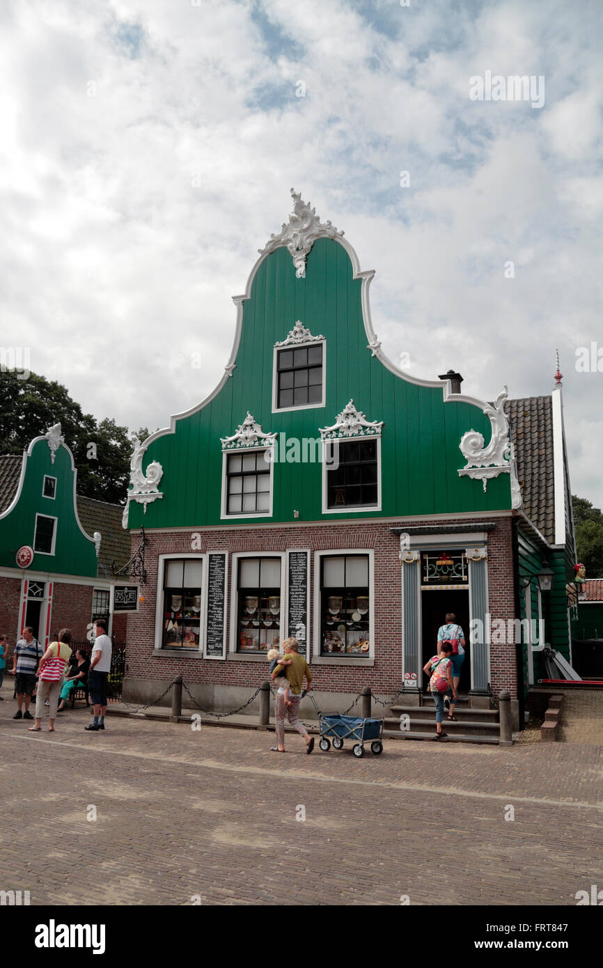 A Krommenie (Zaan region) residence in the Netherlands Open Air Museum (Nederlands Openluchtmuseum), Arnhem, Netherlands. Stock Photo