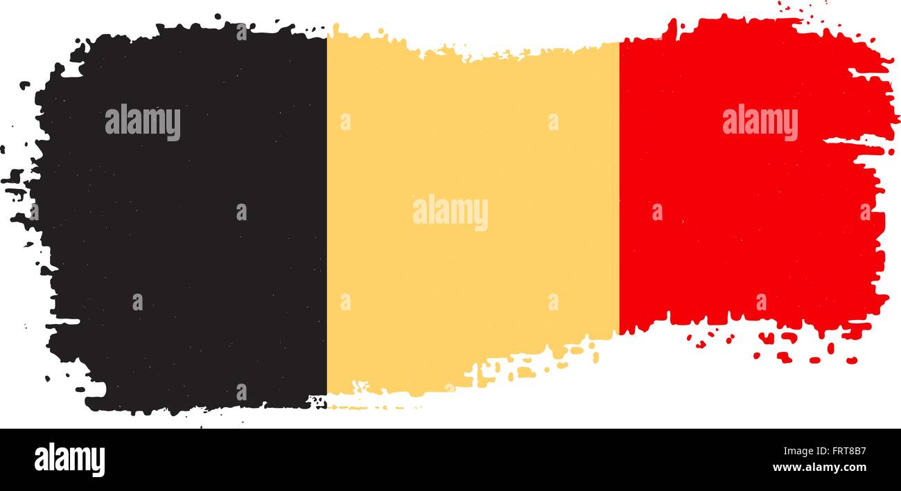 Belgium flag on a white background. Vector illustration Stock Vector ...
