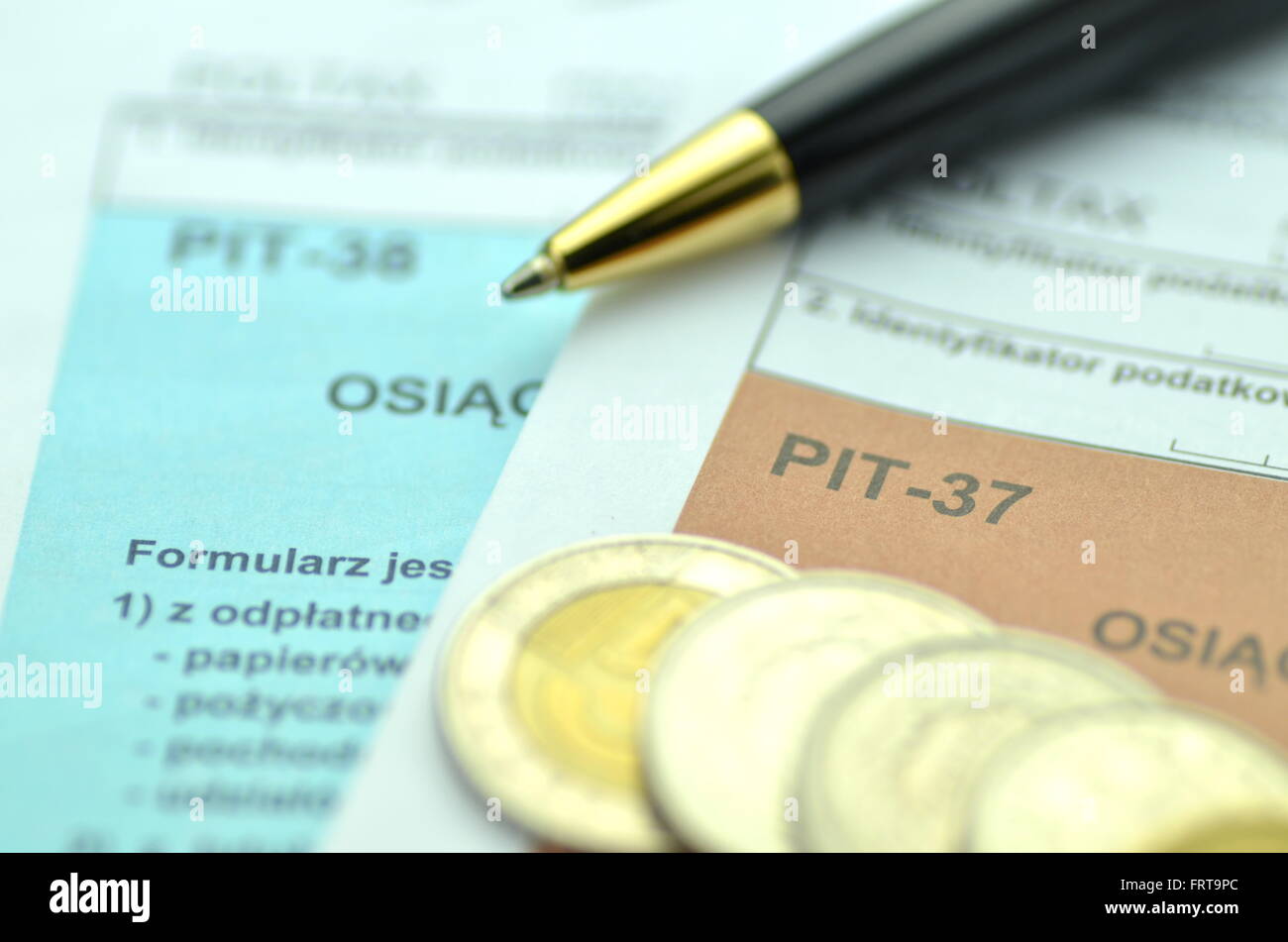 closeup of polish tax forms Stock Photo Alamy