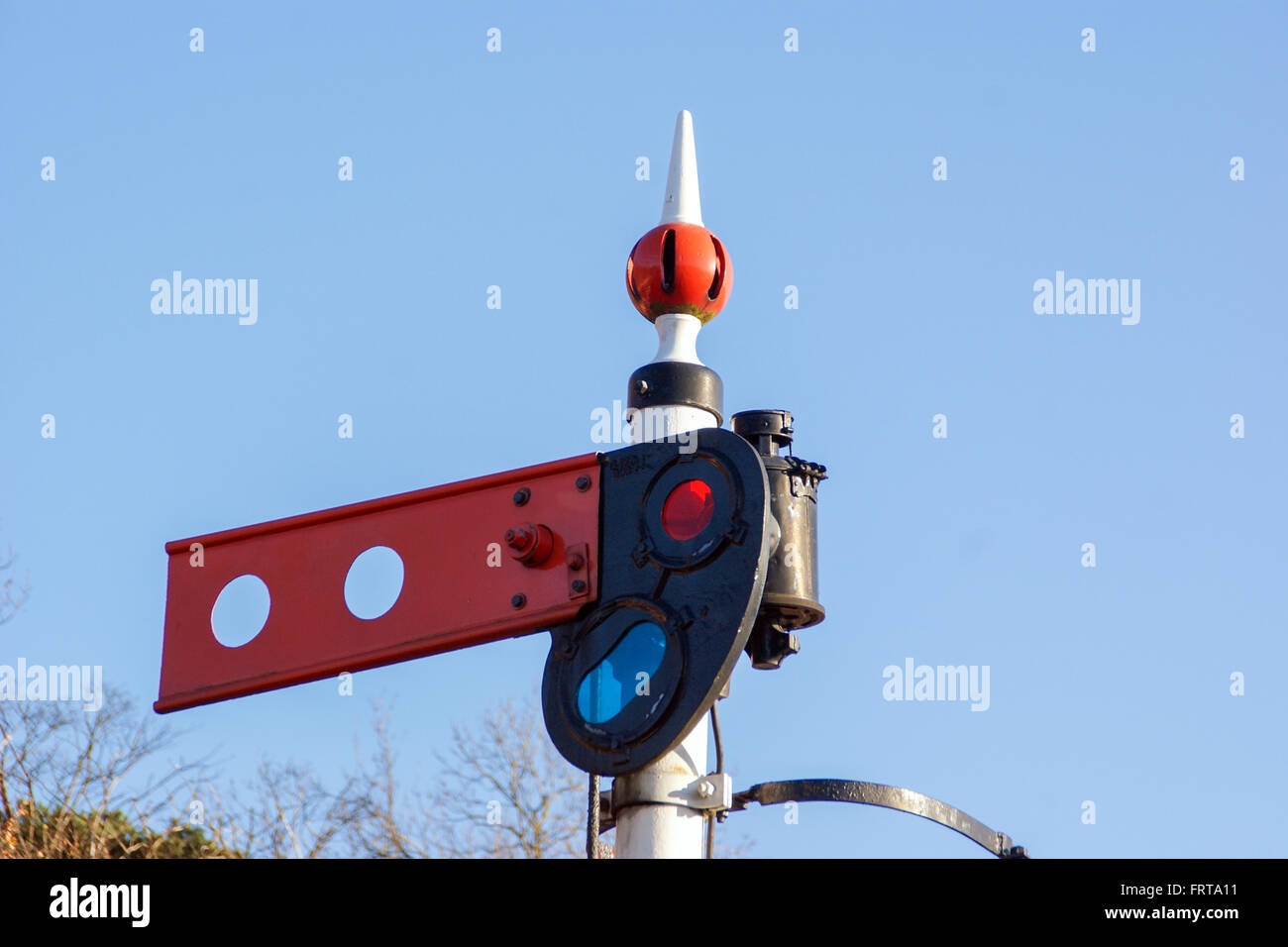 Red for danger signal Stock Photo Alamy