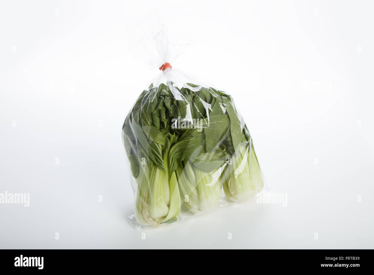Green Bok choy vegetable on white background Stock Photo