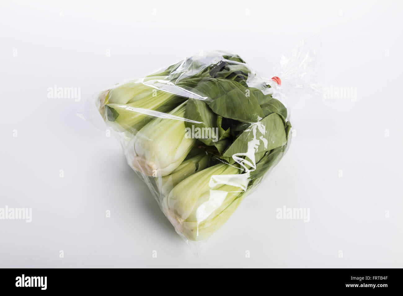 Green Bok choy vegetable on white background Stock Photo