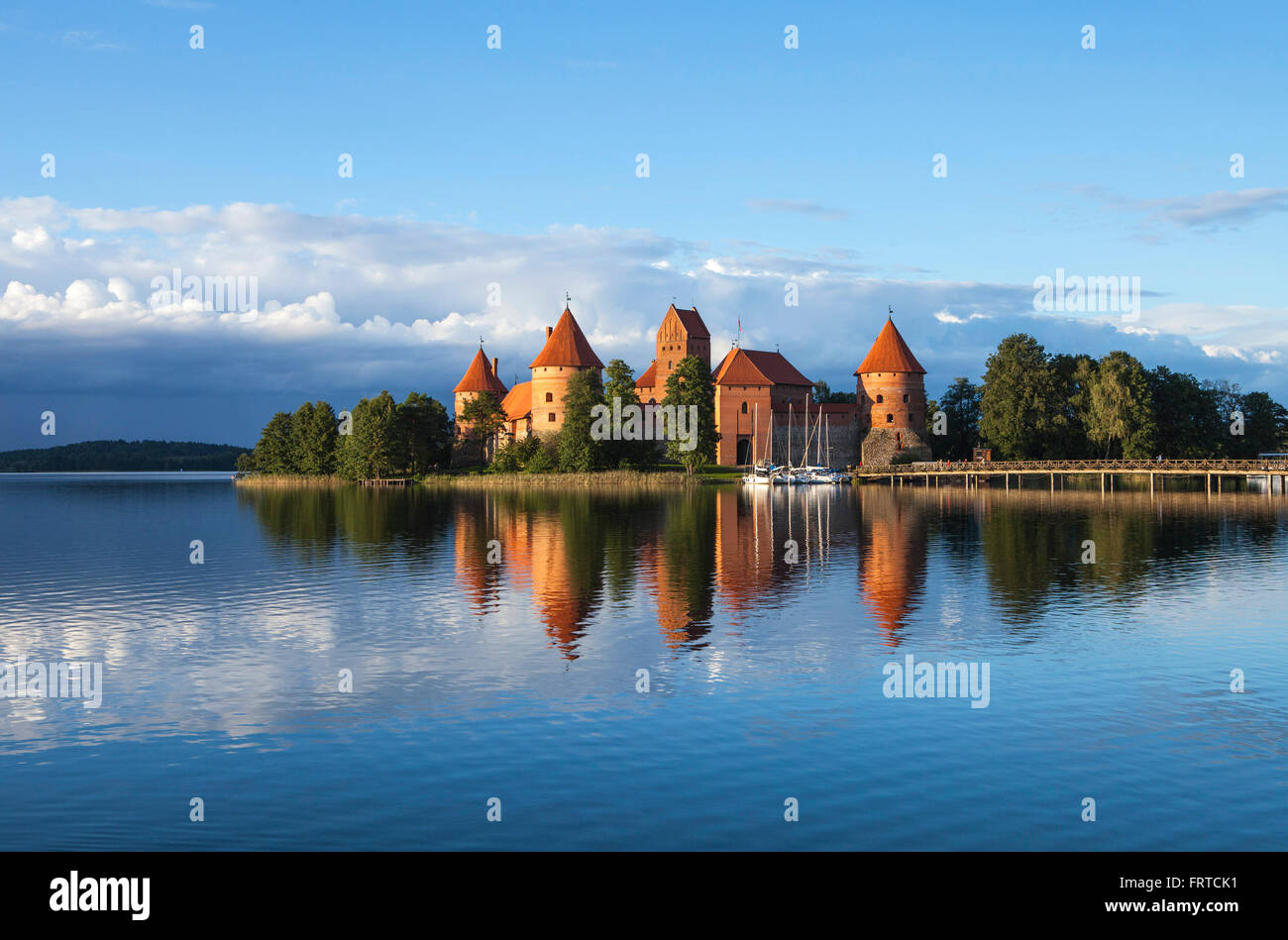 Trakai Island Castle in Lithuania, Eastern Europe. Stock Photo