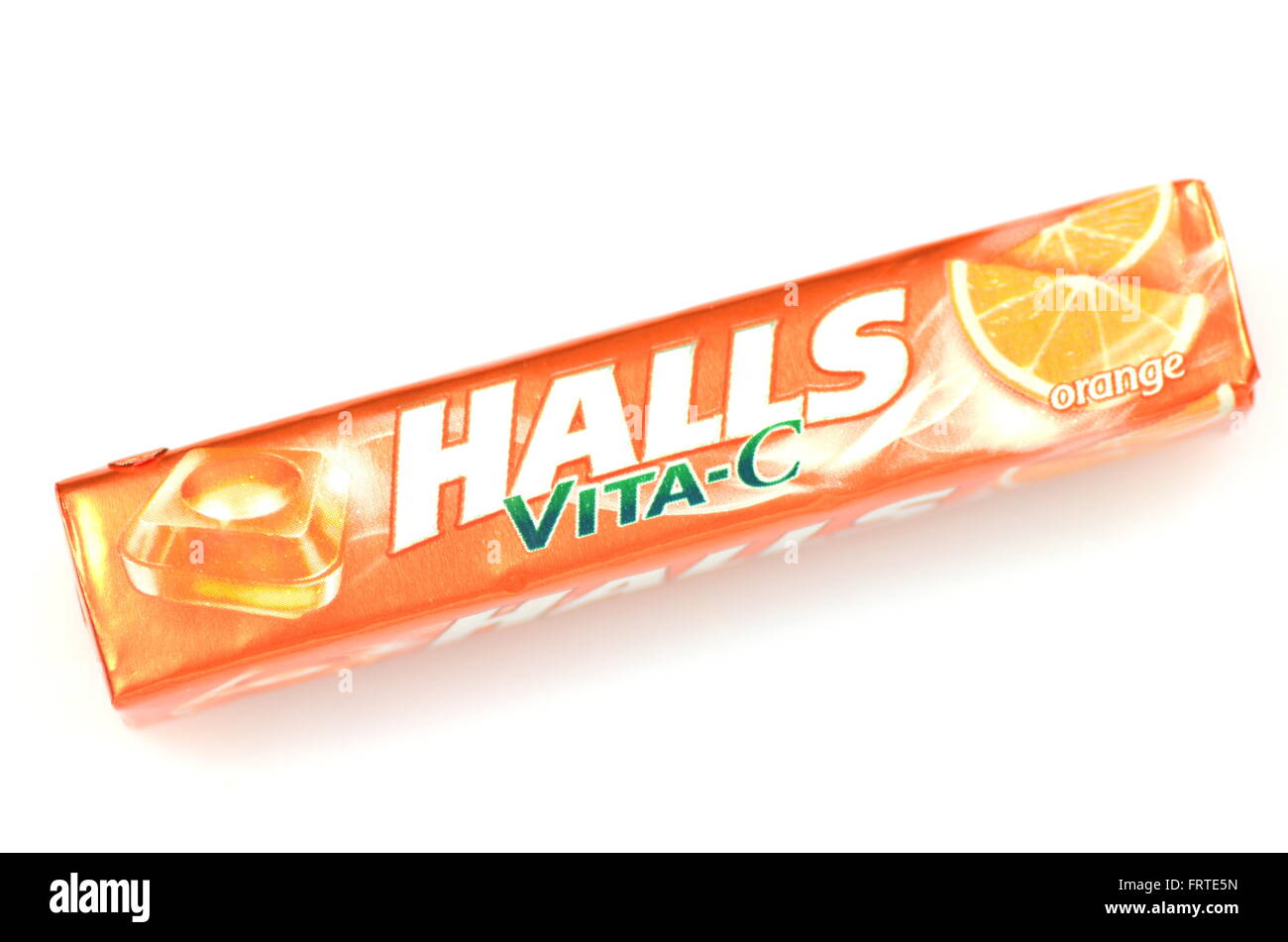 Halls cough drops isolated on white background Stock Photo Alamy