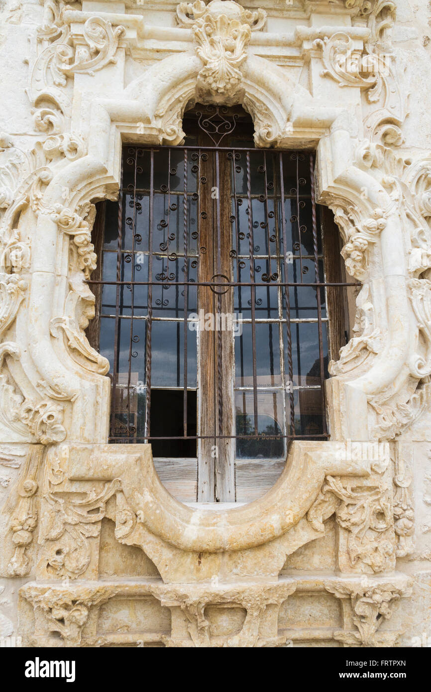 Rose Window at Mission San Jose in San Antonio Stock Photo Alamy