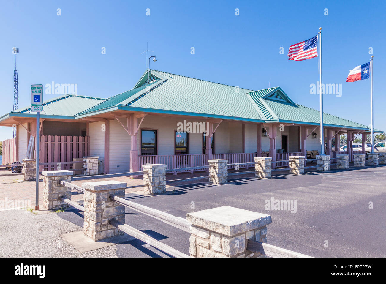 Southern Flyer Diner at Brenham Municipal Airport in Brenham, Texas. 1950's style soda-fountain diner. Stock Photo