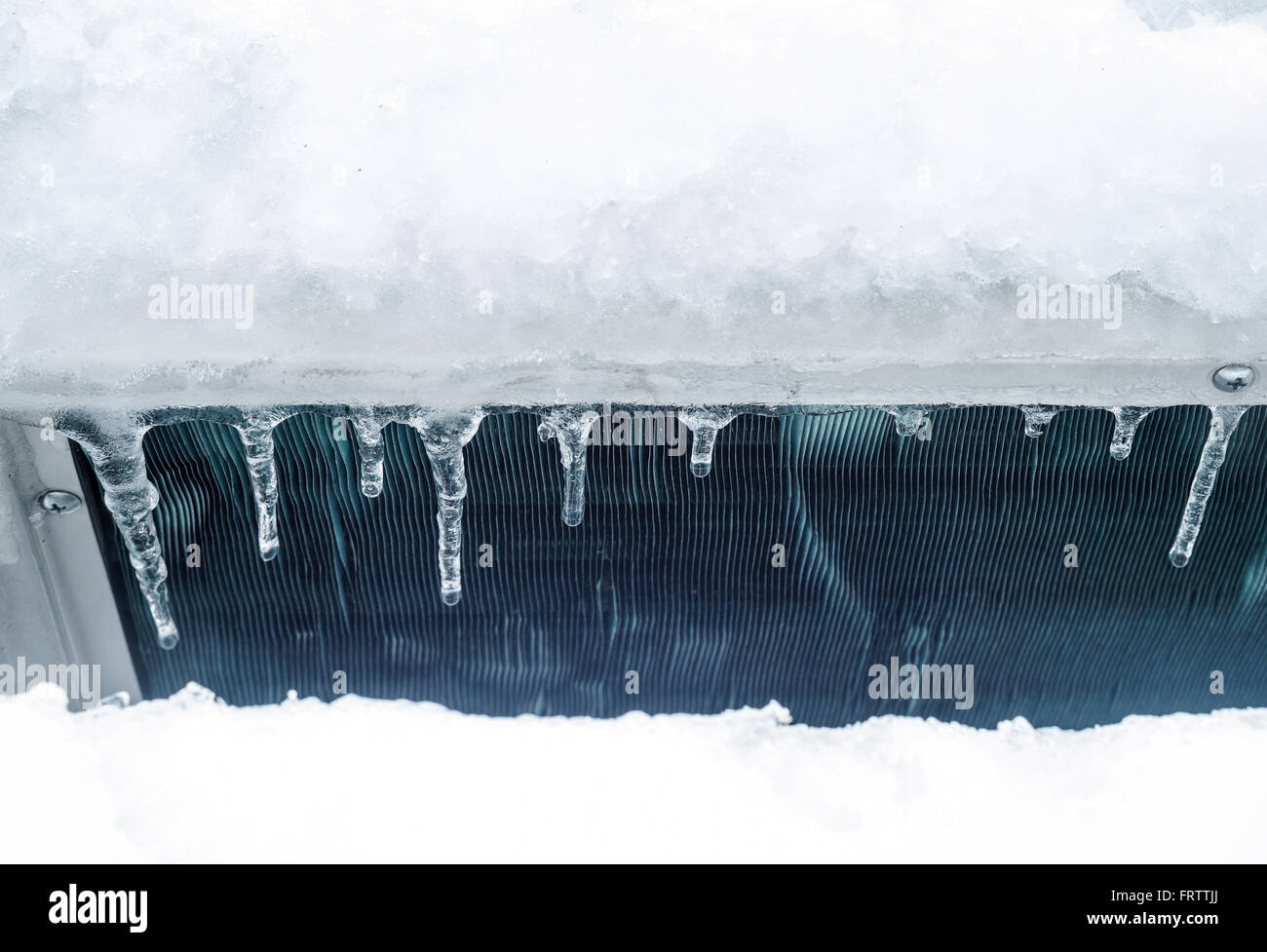 frozen radiator, shallow d.o.f Stock Photo - Alamy