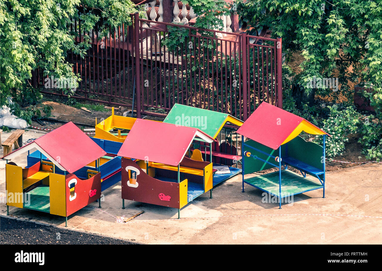 production of childish pavilions Stock Photo