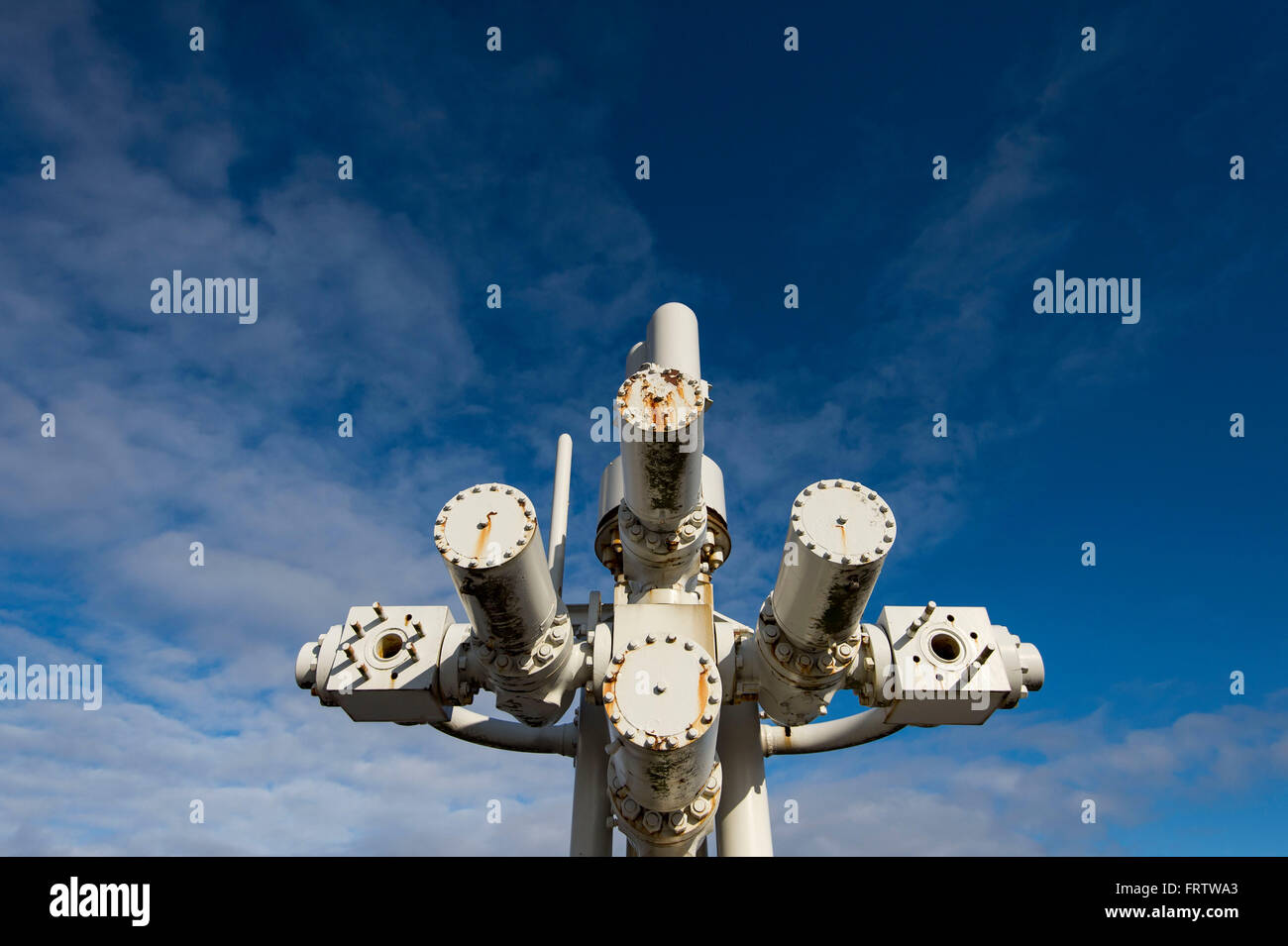 The Christmas Tree oil unit wellhead at the Stavanger oil museum in Stavanger, Norway. Stock Photo