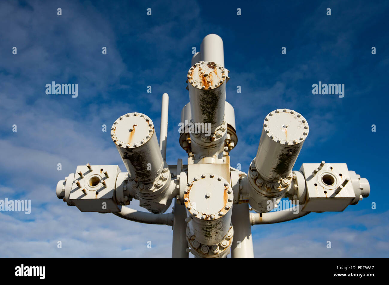 The Christmas Tree oil unit wellhead at the Stavanger oil museum in Stavanger, Norway Stock