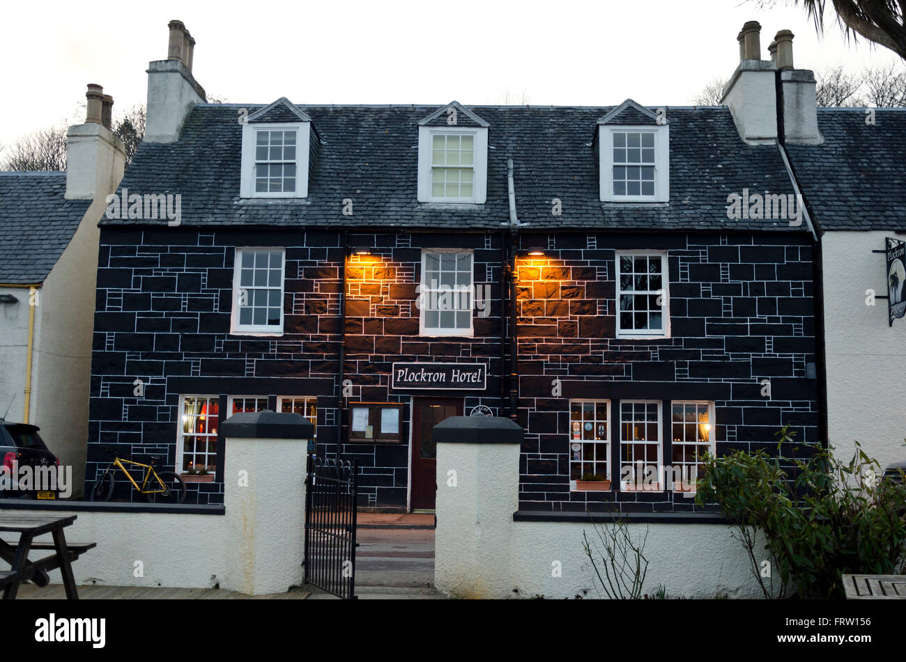 Hotel on the main road in Plockton in the Western Highlands of Scotland ...