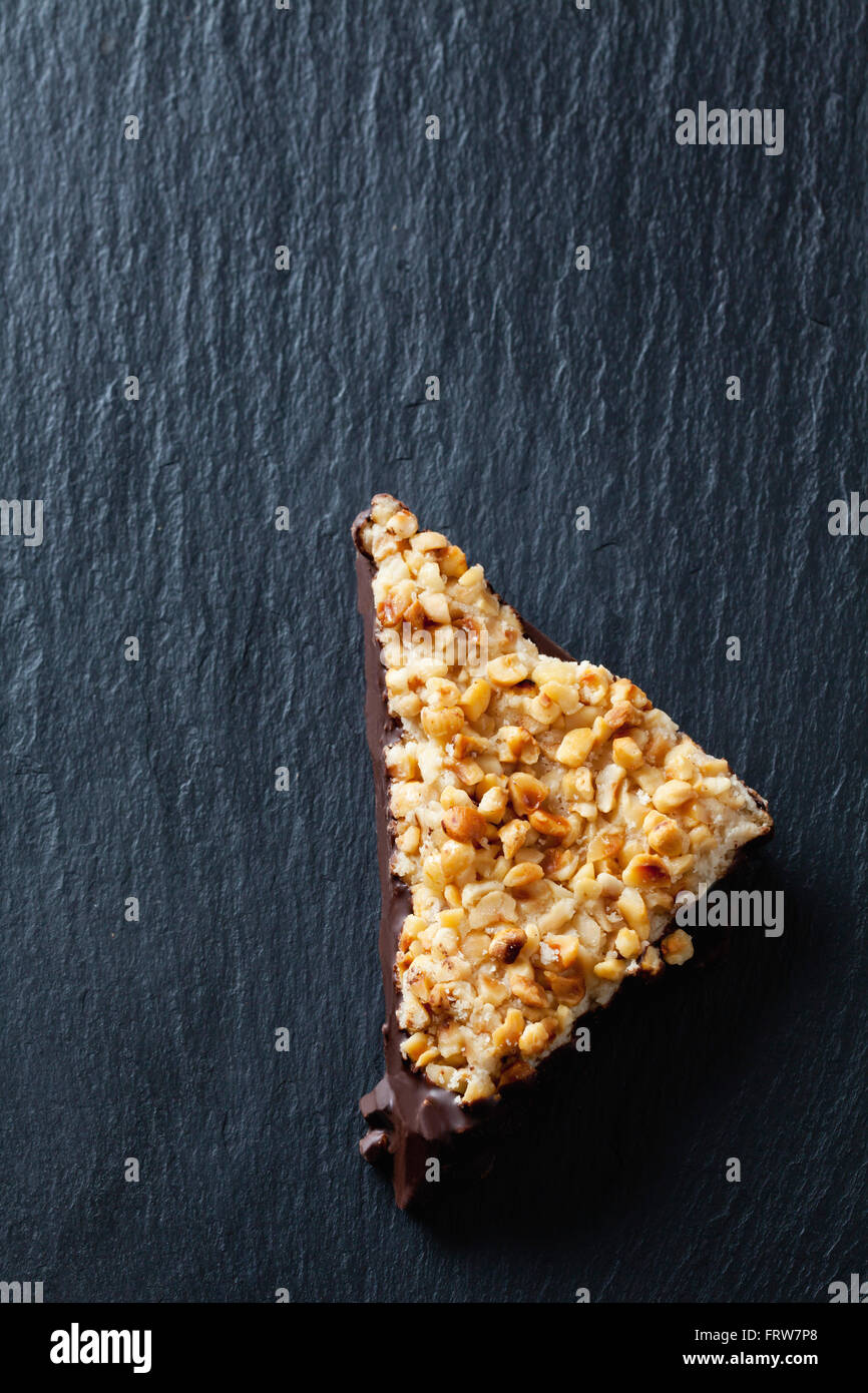 Nut triangle on slate Stock Photo Alamy