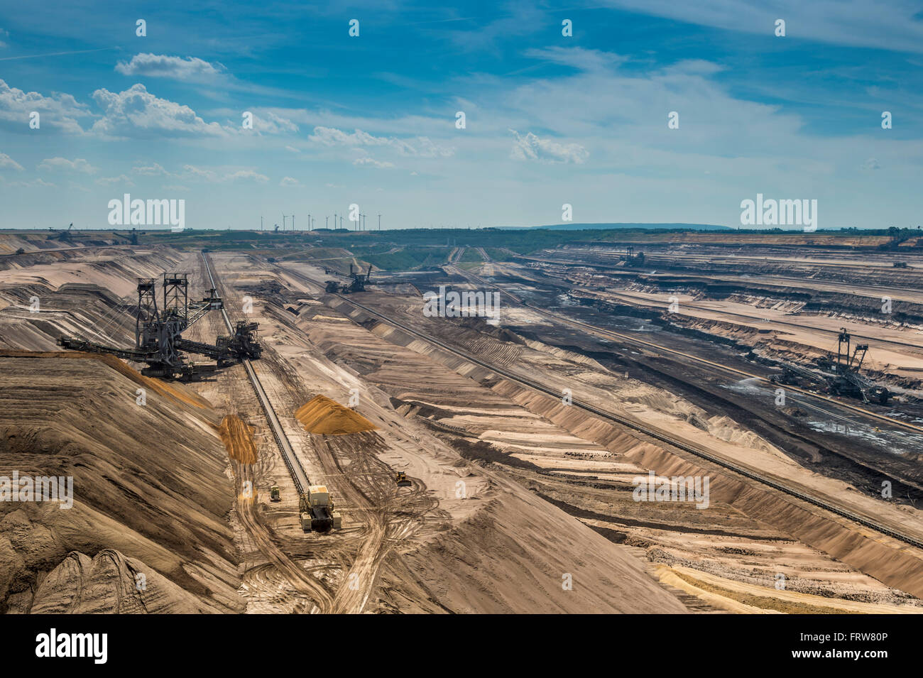 Germany, North Rhine-Westphalia, Borschemich, Garzweiler surface mine Stock Photo