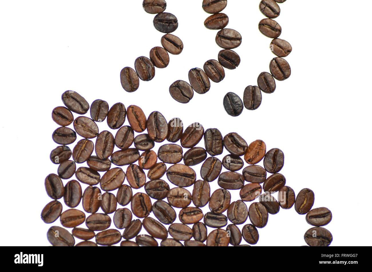 coffee cup made of coffee beans isolated on white background Stock ...
