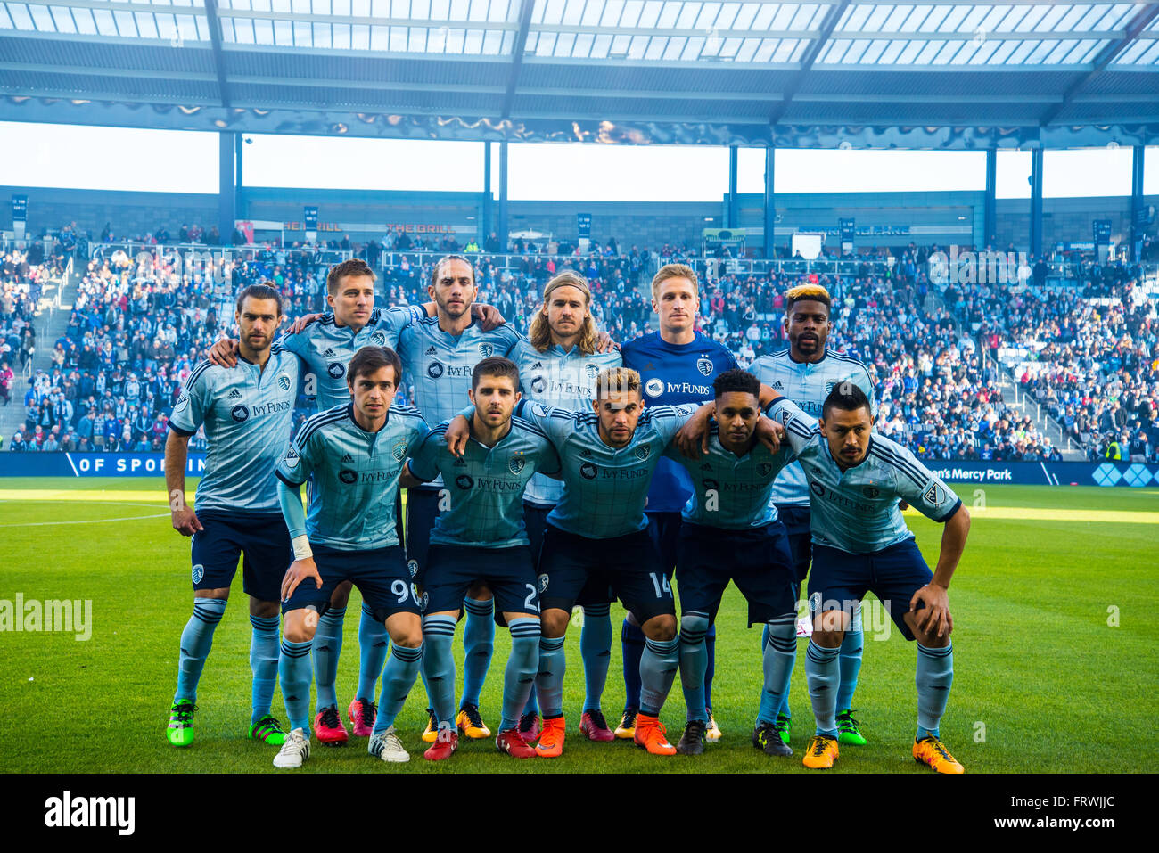 Sporing Kansas City team picture at the MLS 2016 match with Tofonto FC