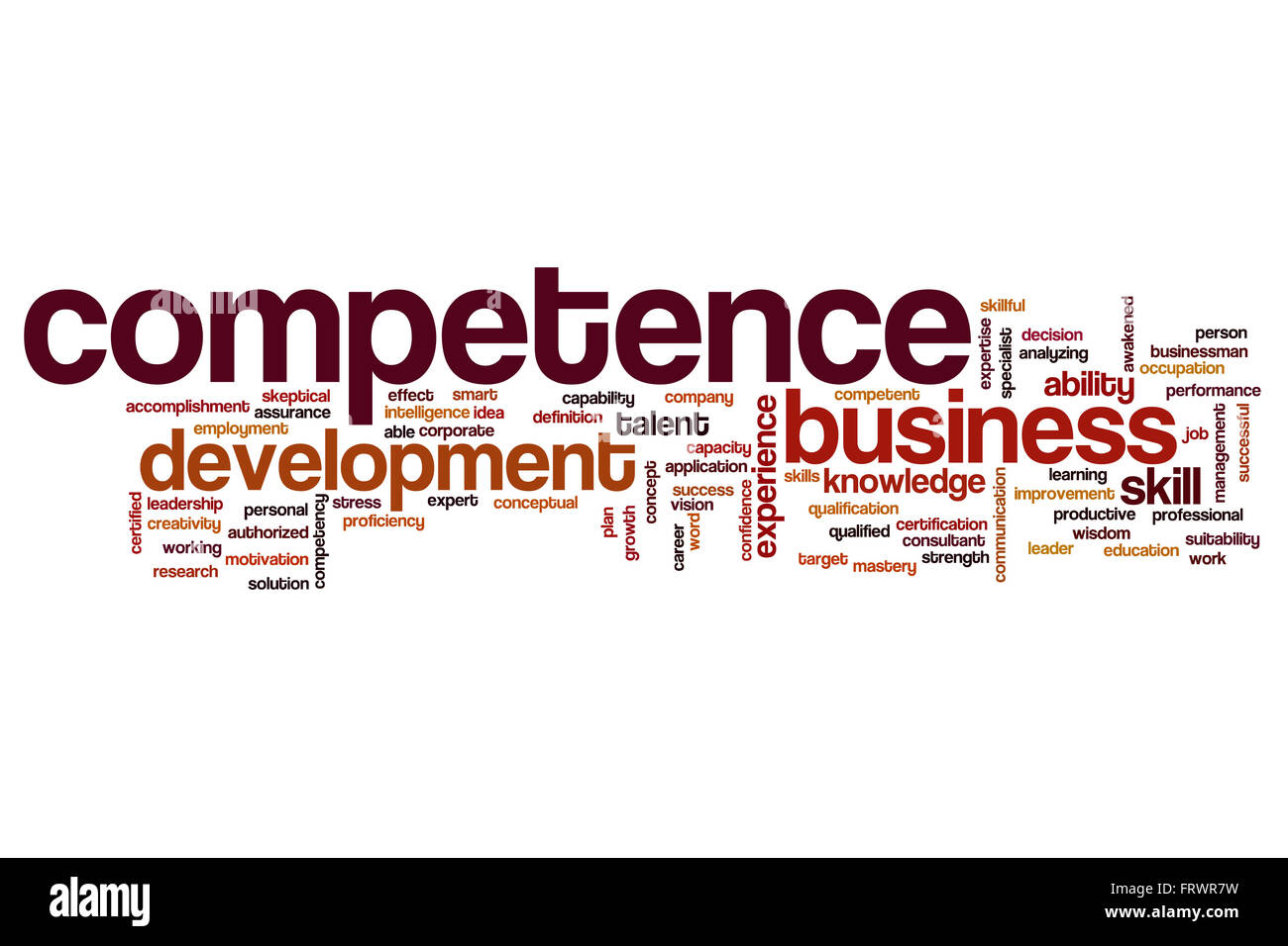 Competence word cloud Stock Photo