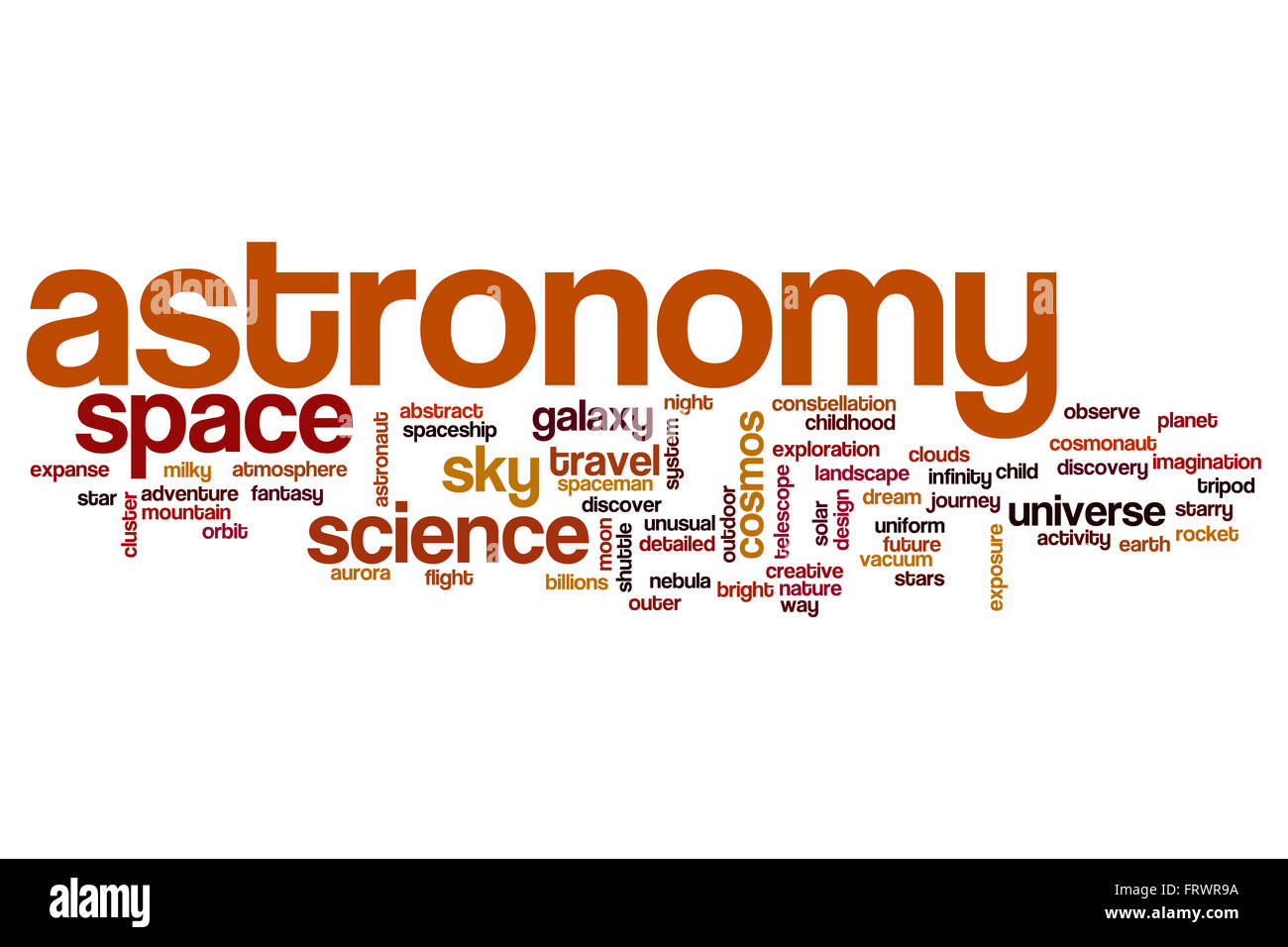 Astronomy word cloud Stock Photo - Alamy