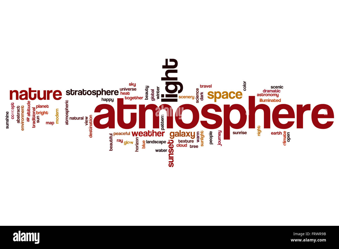 Atmosphere word cloud Stock Photo Alamy
