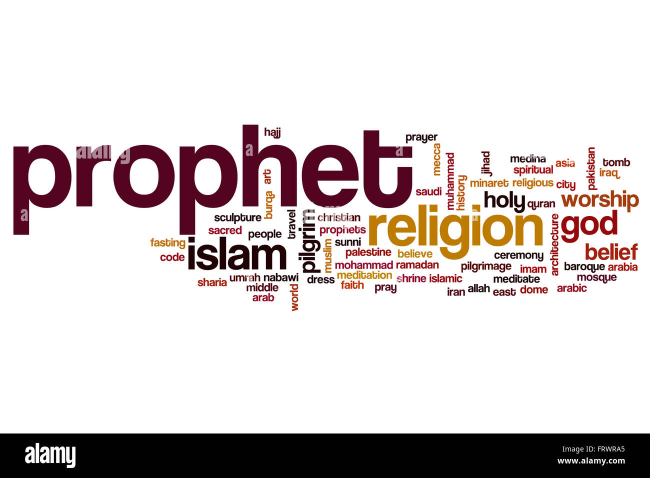 Prophet word cloud Stock Photo Alamy