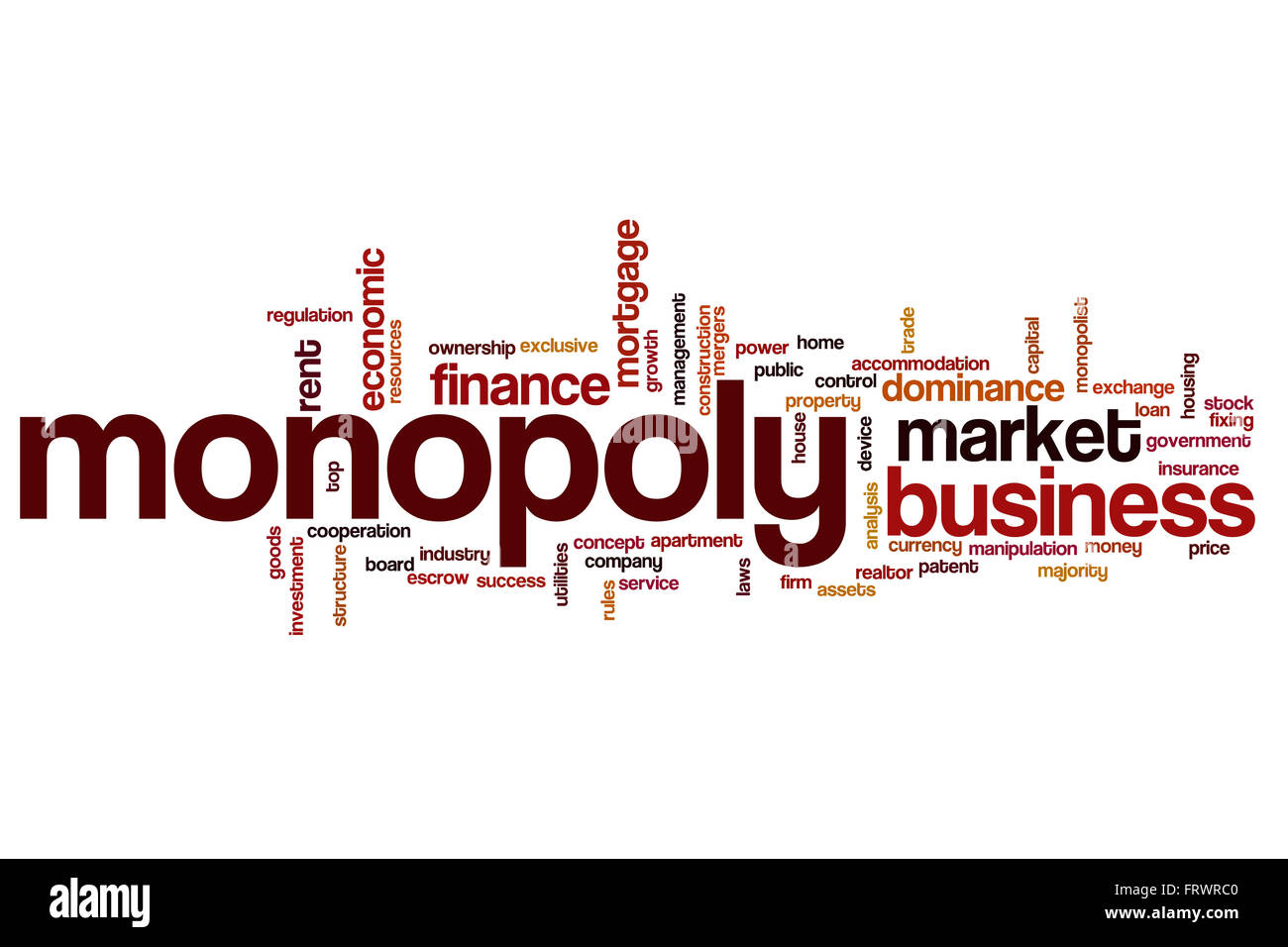 Monopoly word cloud Stock Photo Alamy